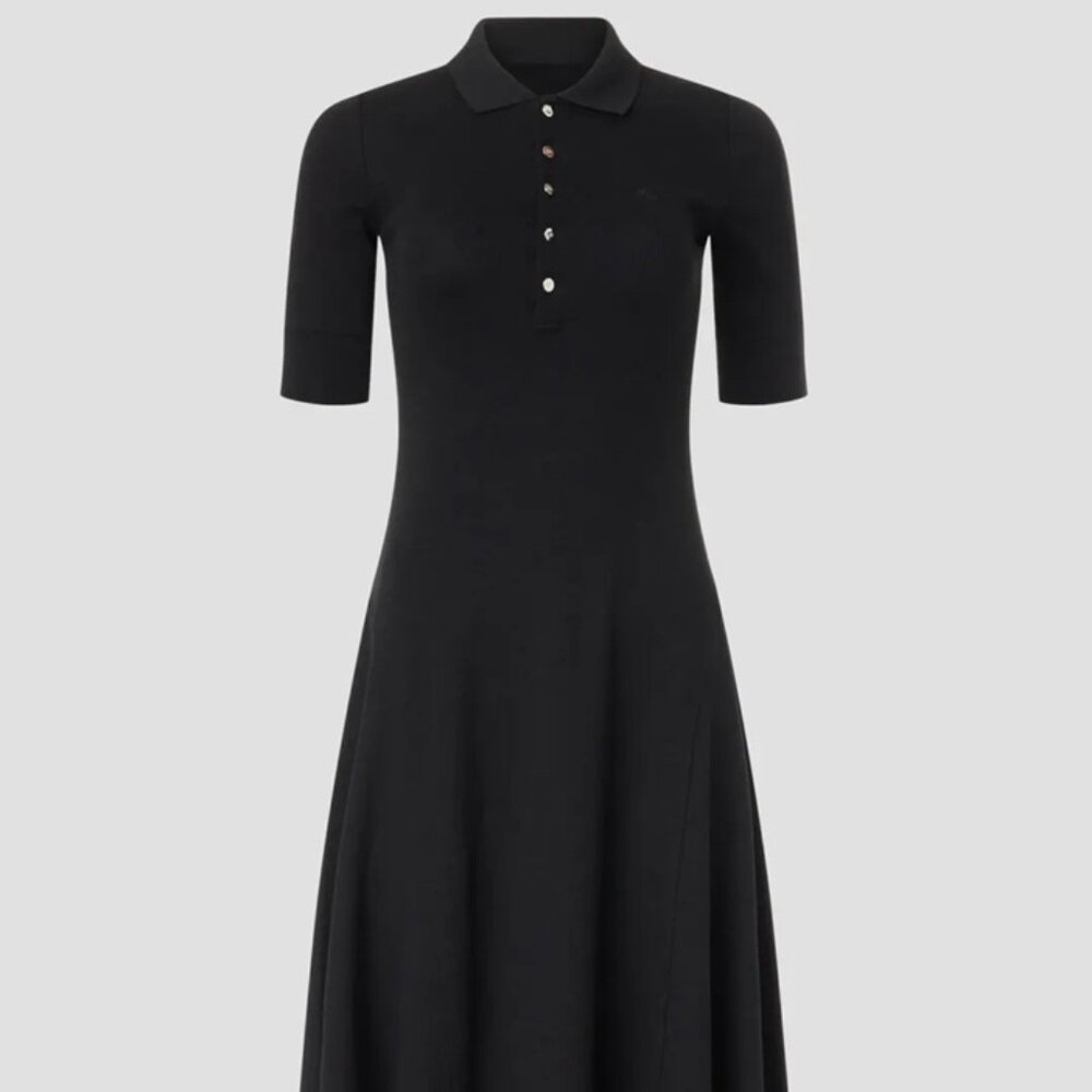 Ralph Lauren Black Polo Midi Dress